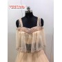 Designer stylist crop top in cream colour for party and reception